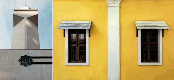 A l’esquerra, Mesquita Xúquer, Gemma San Cornelio, 1996. A la dreta, A tale of two windows, Ruben Alexander, 2016, CC.